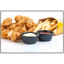 Tablo Dekor Kemiksiz Çıtır Tavuk ve Patates Kanvas Tablo