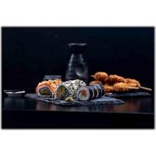 Tablo Dekor Suşi Rolls Kanvas Tablo