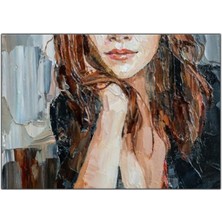 Tablo Dekor Kumral Kadın Kanvas Tablo