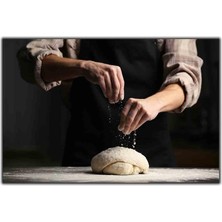 Tablo Dekor Hamur Yoğuran Eller Kanvas Tablo