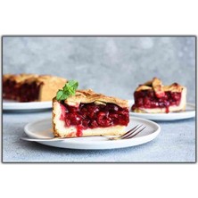 Tablo Dekor Frambuazlı Cheeesecake Kanvas Tablo