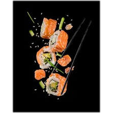Tablo Dekor Somonlu Suşi Kanvas Tablo