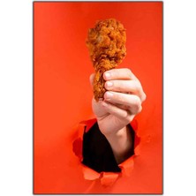 Tablo Dekor Soslu Çıtır Tavuk But Kanvas Tablo