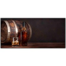 Tablo Dekor Alkol Şişesi Kanvas Tablo