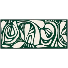 Tablo Dekor Yeşil Desenli Vektörel Kanvas Tablo