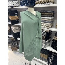 Naz Ipek Pamuklu Akrilik Örme Desenli Yüksek Kalite Şal 180X80CM 240GR Büyük Boy