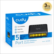 Cudy GS105D 10/100/1000MBPS 5 Port Gigabit Switch