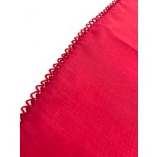 Naz İpek Kenarları Oyalı Pamuklu Yazma 100X100CM Eşarp
