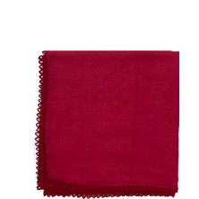 Naz İpek Kenarları Oyalı Pamuklu Yazma 100X100CM Eşarp