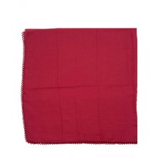 Naz İpek Kenarları Oyalı Pamuklu Yazma 100X100CM Eşarp