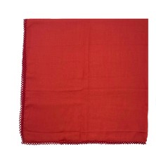 Naz İpek Kenarları Oyalı Pamuklu Yazma 100X100CM Eşarp