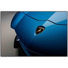 Tablo Dekor Mavi Lamborghini Kanvas Tablo