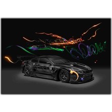 Tablo Dekor Siyah Bmw M6 Kanvas Tablo