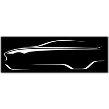 Tablo Dekor Siyah Beyaz Vektörel Araba Kanvas Tablo