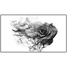 Tablo Dekor Dağılan Siyah Gül Kanvas Tablo
