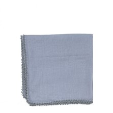 Naz İpek Kenarları Oyalı Pamuklu Yazma 100X100CM Eşarp