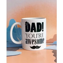 Bikutumutluluk Dad You Are Awesome Mesajlı Babalar Günü Hediye Kupa Bardak