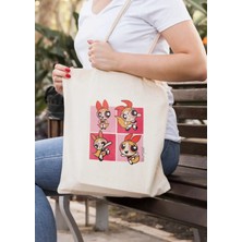 Bikutumutluluk Powerpuff Girls Blossom Pembe Enerjisi Hediye Bez Çanta