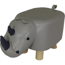 T. Concept Hayvan ( Gri Gergedan ) Figürlü Çocuk Pufu, Kolay Silinebilir