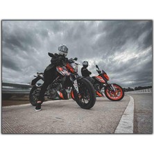 Tablo Dekor Siyah Ktm Duke Motosiklet Kanvas Tablo