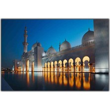 Tablo Dekor Birleşik Arap Emirlikleri Abu Dabi'de Bir Camii Dini Kanvas Tablo