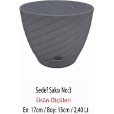 Montesev Sedef Çiçek Saksı No:3 (2,40 Lt)