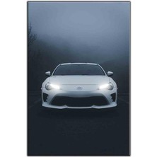 Tablo Dekor Beyaz Toyota Ft 86 Spor Araba Kanvas Tablo