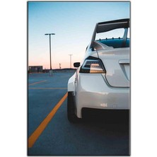Tablo Dekor Beyaz Subaru Wrx Spor Araba  Kanvas Tablo