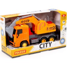 Polesie "city-2" Sürtmeli Ekskavatör (Işıklı ve Sesli) (Turuncu Kabin) (Kutuda)