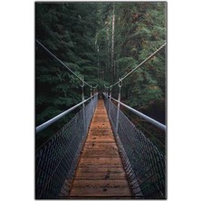 Tablo Dekor Ormana Açılan Asma Köprü Kanvas Tablo