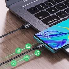 Noyiska Siyah Sağlam Micro USB Girişli Telefonlara Hasır Micro Hızlı Şarj Aleti Kablosu Şarz Veri Aktarım Kablo Android Uyumlu