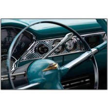 Tablo Dekor Mavi Iç Tasarım Araba Kanvas Tablo