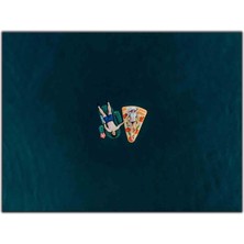 Tablo Dekor Denizin Ortasındaki Çift Kanvas Tablo