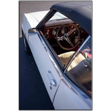 Tablo Dekor Beyaz Klasik Araba Iç Tasarım Kanvas Tablo