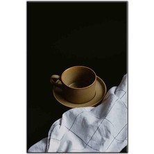 Tablo Dekor Kahverengi Fincan Kanvas Tablo