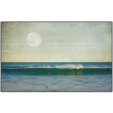 Tablo Dekor Dolunay ve Deniz Kanvas Tablo