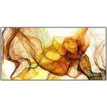 Tablo Dekor Soyut Sarı ve Kahverengi Ağlar Kanvas Tablo