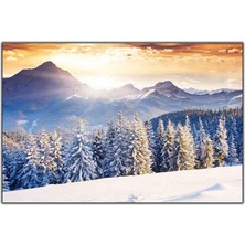 Tablo Dekor Karlı Çam Ağaçları Kanvas Tablo