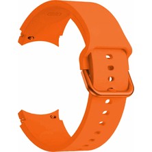 Microsonic Samsung Galaxy Watch 6 40MM Kordon Solid Silicone Band Turuncu