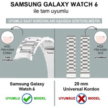 Microsonic Samsung Galaxy Watch 6 Classic 47MM Solid Steel Kordon Gümüş