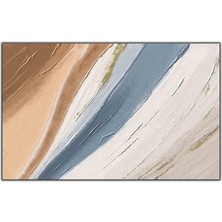 Tablo Dekor Pastel Tonlu Çizgiler Yağlı Boya Dokulu Tablo