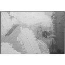 Tablo Dekor Siyah Beyaz Spatula Ahengi Yağlı Boya Dokulu Tablo