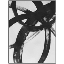 Tablo Dekor Soyut Kırmızı Fırça Izleri Yağlı Boya Dokulu Tablo