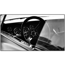 Tablo Dekor Siyah Klasik Araba Iç Tasarımı Kanvas Tablo