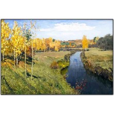 Tablo Dekor Altın Sonbahar Orijinal Yağlı Boya Tablo