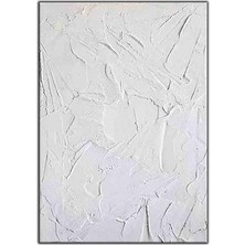 Tablo Dekor Soyut Beyaz Desenler Orinal Yağlı Boya Tablo