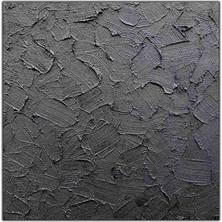 Tablo Dekor Soyut Gri Spatula Izler Orijinal Yağlı Boya Tablo