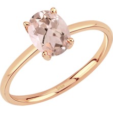 Sirius Pırlanta Oval Morganite Taşlı Esila Yüzük 0402R0050