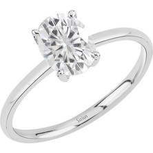 Sirius Pırlanta Oval Beyaz Topaz Taşlı Esila Yüzük 0402R0051