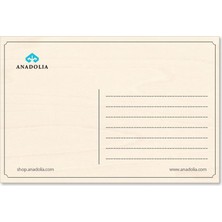 Anadolia Türkiye Tasarımı Nazar Renkleri Ahşap Kartpostal